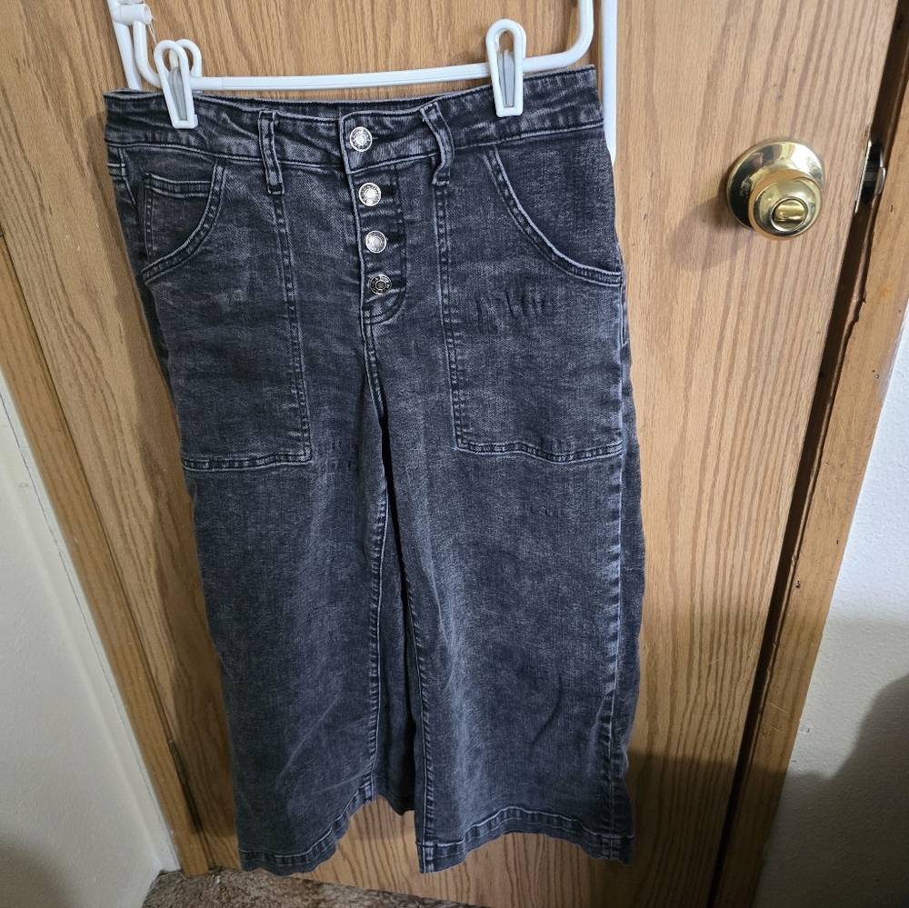 Oat New York Charcoal Wide Leg Jeans
